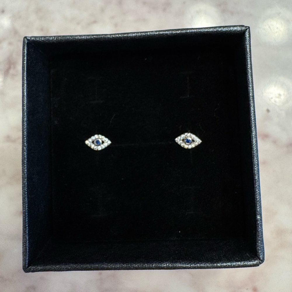 Evil eye earrings